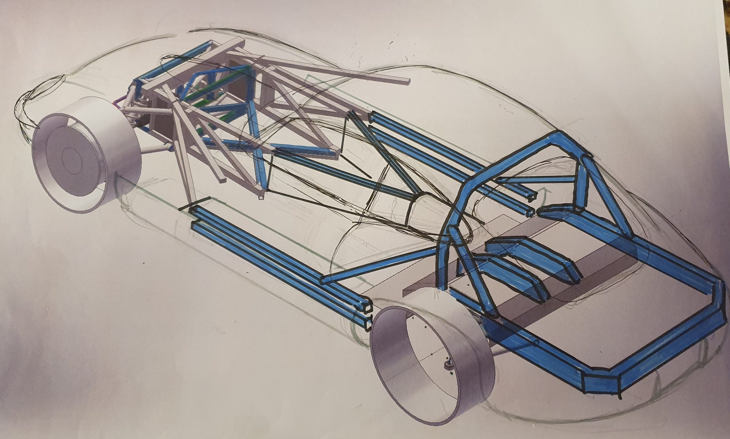 E-type Structure - Hand sketch